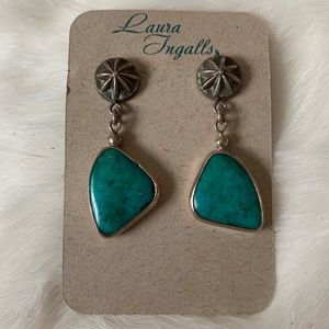 NWT • sterling silver Chrysocolla earrings